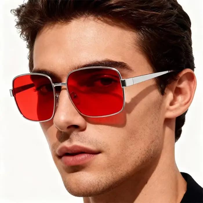 Lunettes de soleil métalliques à grande monture européennes et américaines pour hommes et femmes