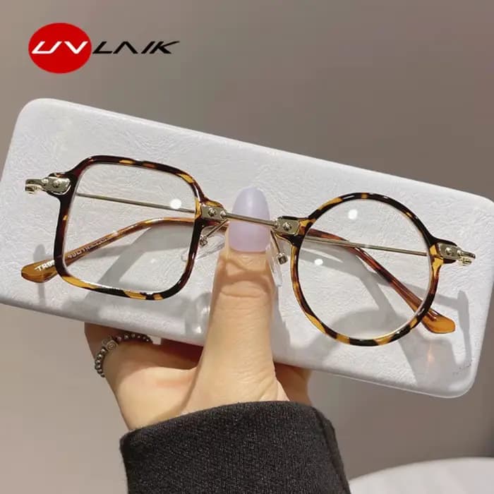 Vintage asymétrique Galsses cadre femmes hommes carré rond lunettes de soleil TR90 myopie optique