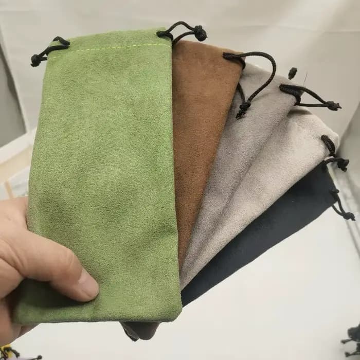 Étui à lunettes portable en tissu floqué