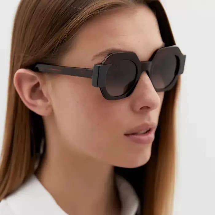 Lunettes de soleil hexagonales tendance pour femmes et hommes