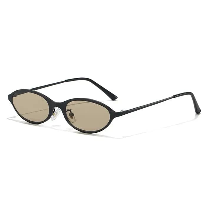 Lunettes de soleil rétro polyvalentes à monture ovale
