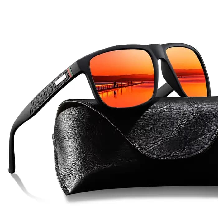 Lunettes de soleil vintage à carreaux carrés