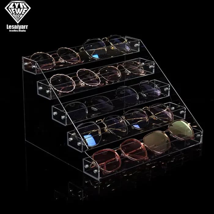 Acrylique 3/4/5/6/7 couches lunettes de soleil lunettes présentoirs lunettes étagère support cadre lunettes de soleil étagère organisateur support de rangement