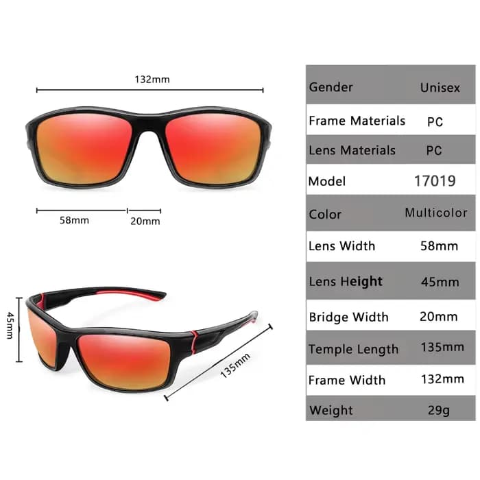 Lunettes de soleil sportives pour hommes