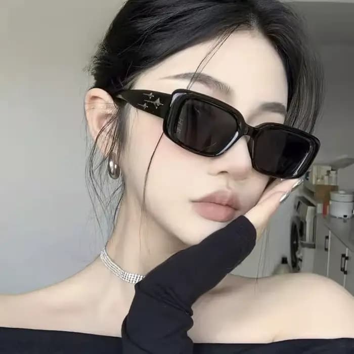 Lunettes de soleil rectangulaires rétro de style coréen pour femmes et hommes