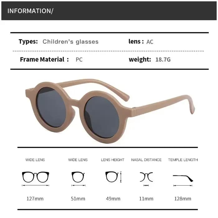 Lunettes de soleil mignonnes pour enfants