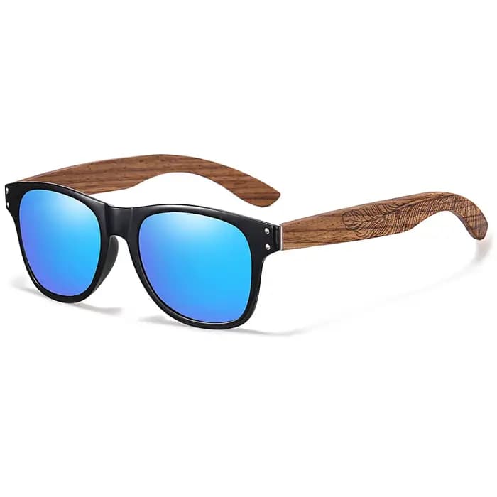 GM – lunettes de soleil en bois naturel pour hommes