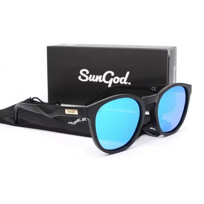 SUNGOD MIRAS Lunettes de soleil miroir bleu