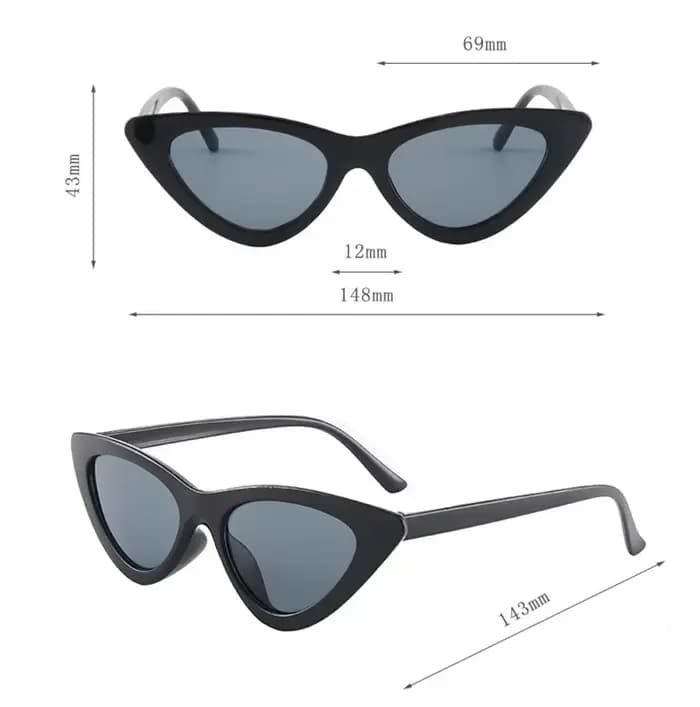 Lunettes de soleil yeux de chat vintage pour femmes