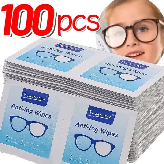 10/100 pièces lunettes nettoyage papier humide jetable Anti-buée brumisation dépoussiéreur lentille lingettes
