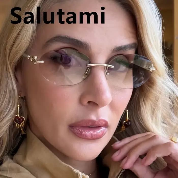 Lunettes de soleil vintage sans monture