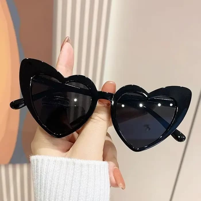 6 pièces de lunettes unisexes mignonnes en forme de cœur rond