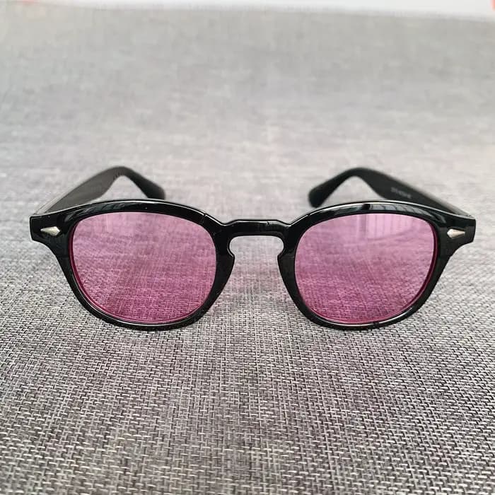 Mode Vintage Johnny Depp Style lunettes De soleil rondes clair teinté lentille marque Design fête spectacle