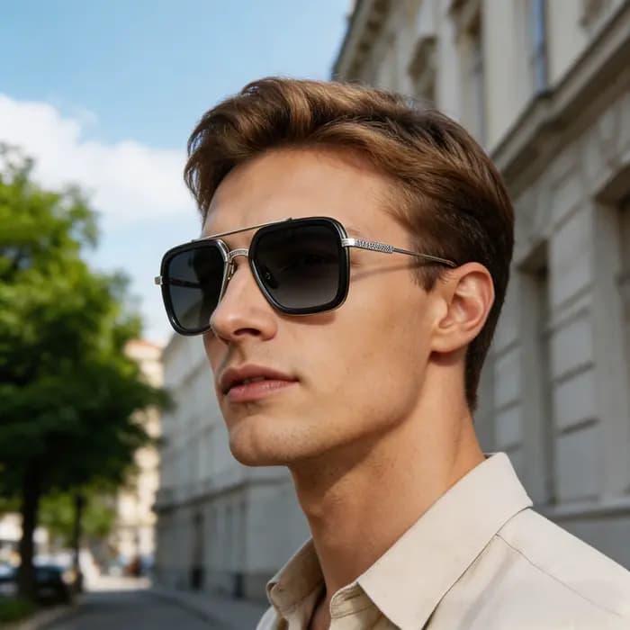 Lunettes de soleil surdimensionnées style DITA