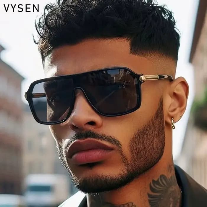 Steampunk une pièce bouclier lunettes de soleil hommes 2026 marque de luxe Vintage surdimensionné métal grand cadre