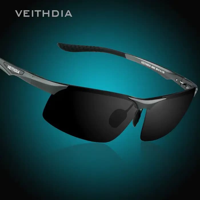 VEITHDIA – lunettes de soleil polarisées en aluminium et magnésium pour homme