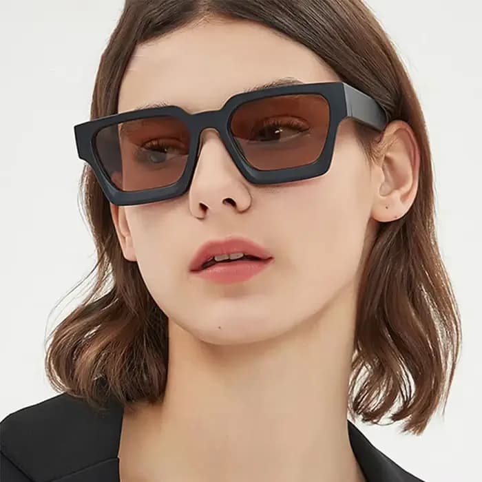 JNPCXI mode carré femmes luxe lunettes de soleil rétro dégradé bleu concepteur hommes tendance