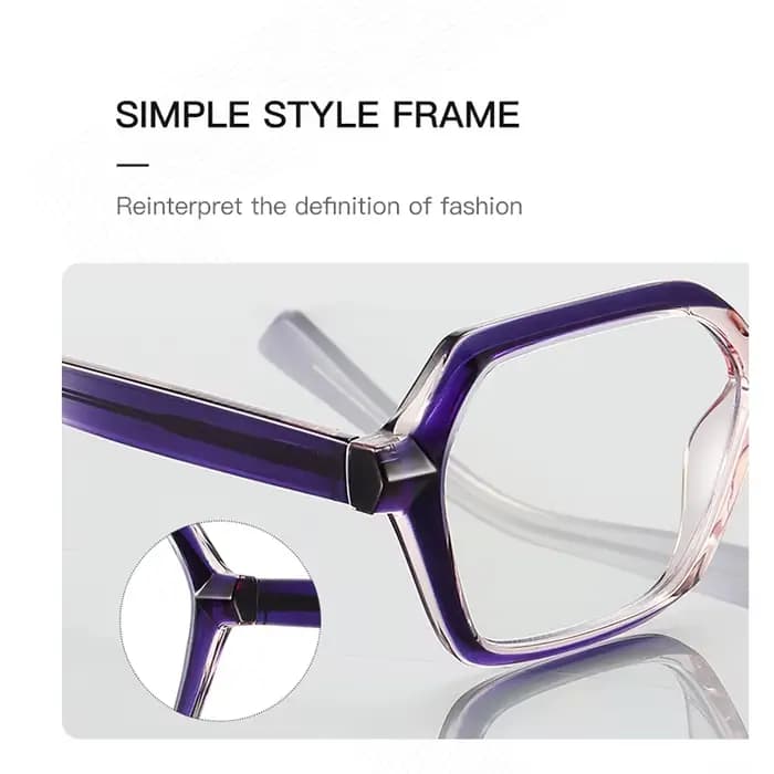 CLLOIO dames tendance Style de rue lunettes polygonales changement progressif cadres bleu lumière filtre