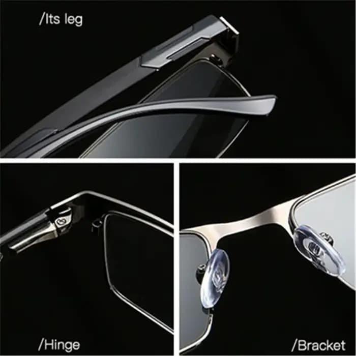 Lunettes de lecture d'affaires en alliage de titane pour hommes