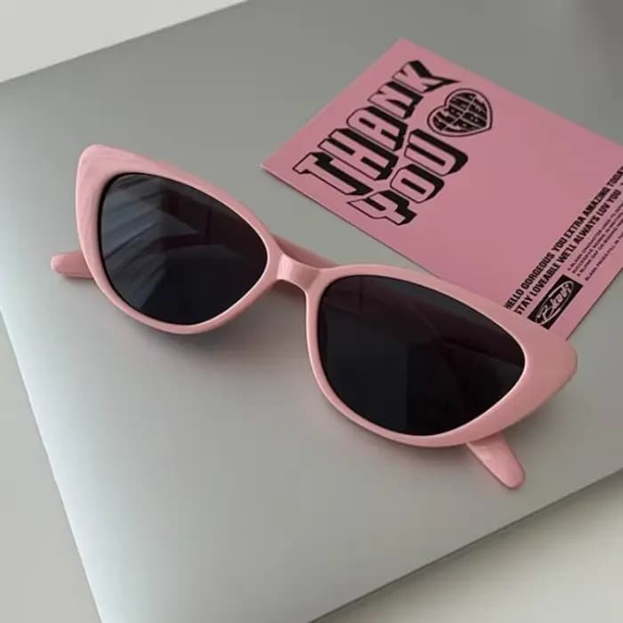 Lunettes de soleil œil de chat rose pour femmes