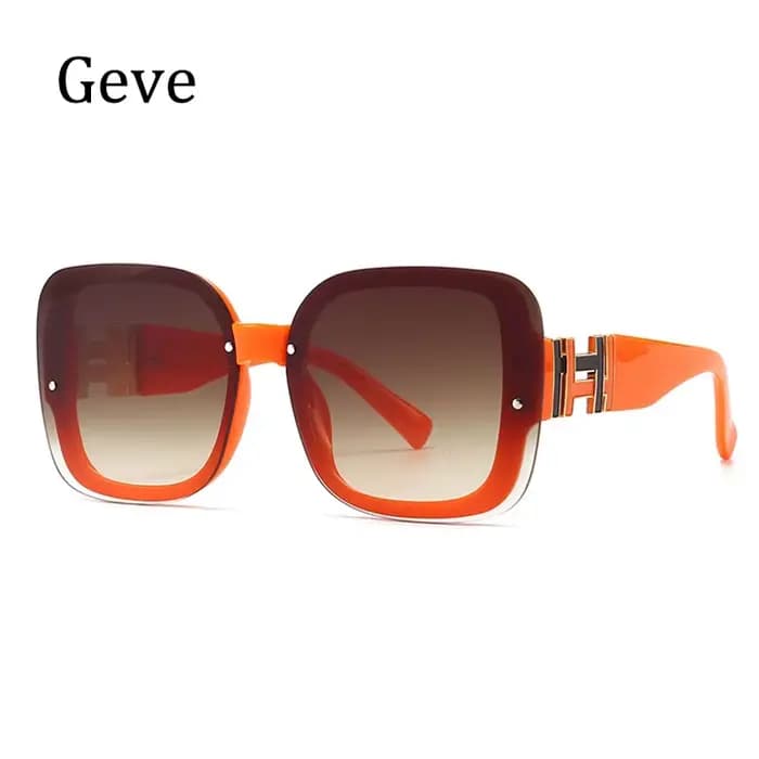Lunettes de soleil carrées Orange pour femmes