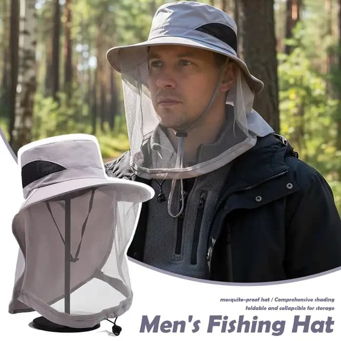 Chapeau de soleil avec moustiquaire pour hommes et femmes