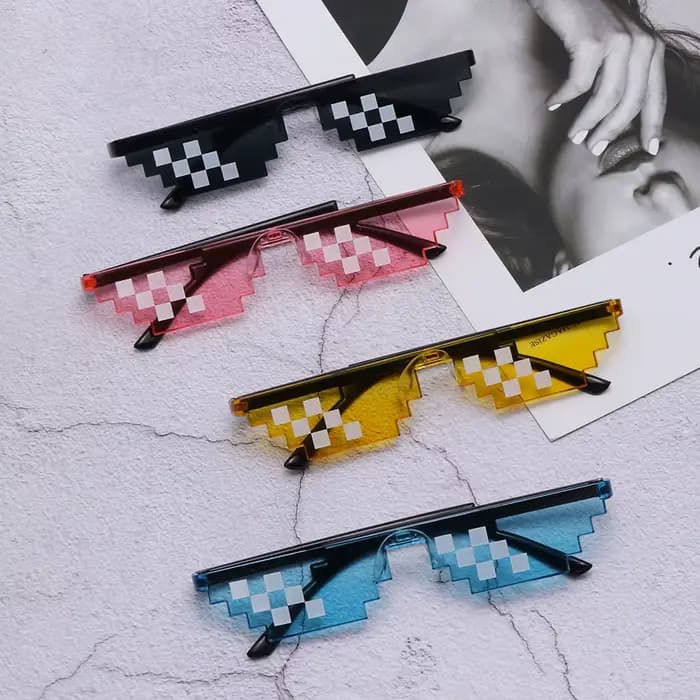 Lunettes de soleil Pixel Mosaic ThDPLife pour hommes et femmes