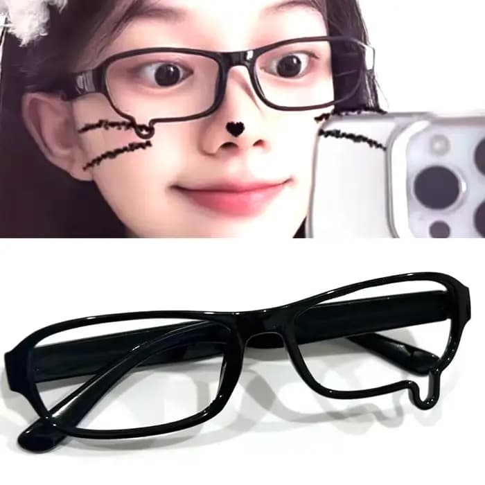 Lunettes élégantes Y2K Anime pleurant larmes dégoulinantes