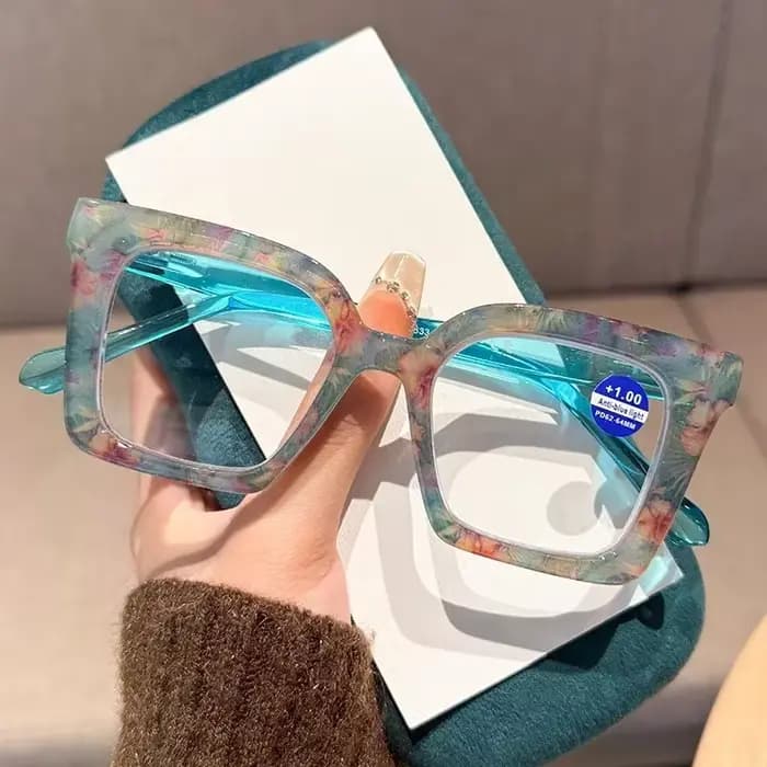 Lunettes de lecture de luxe imprimées flore pour femmes