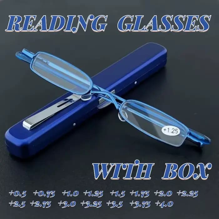 Mini Lunettes de Lecture Portables en Métal avec Boîte