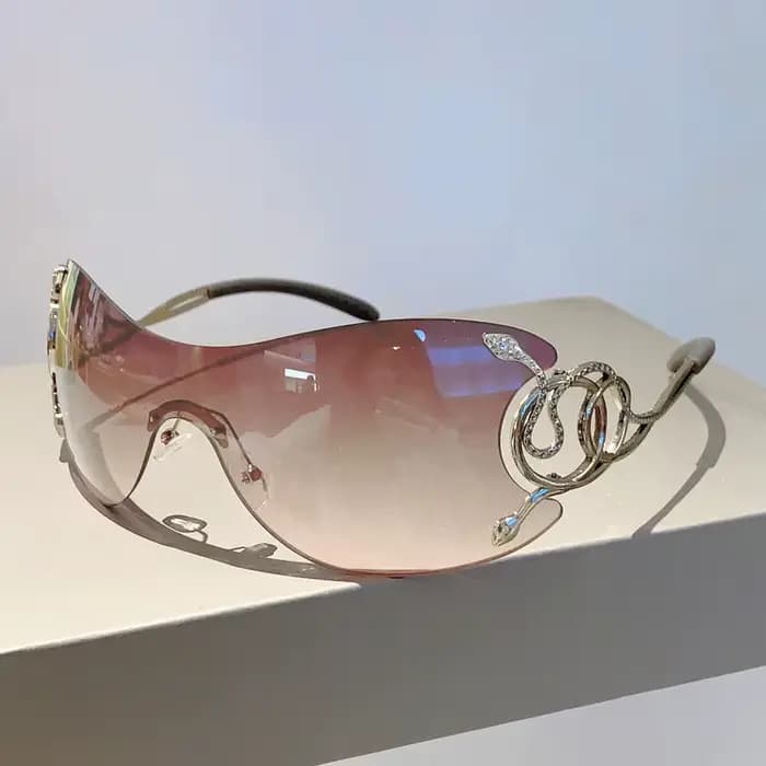 Lunettes de soleil Y2K sans monture pour femme