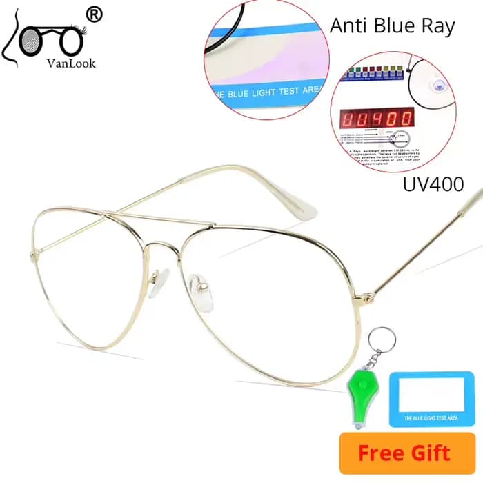 Anti Blue Light Glasses For Computer Women Men Oval Round Spectacle Frame Clear Lens UV400