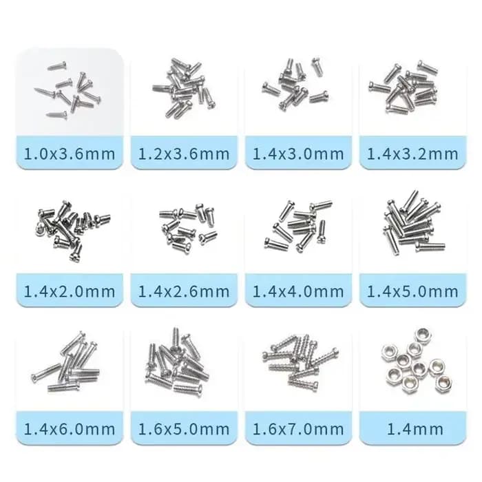 1 kit d'outils de réparation de lunettes avec vis