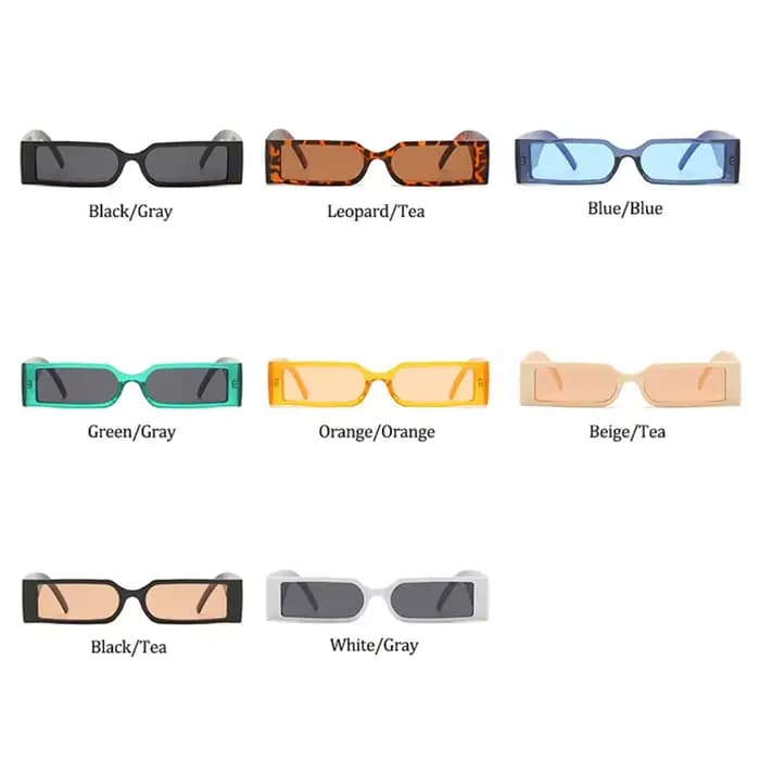 Lunettes de soleil carrées rectangulaires pour femmes