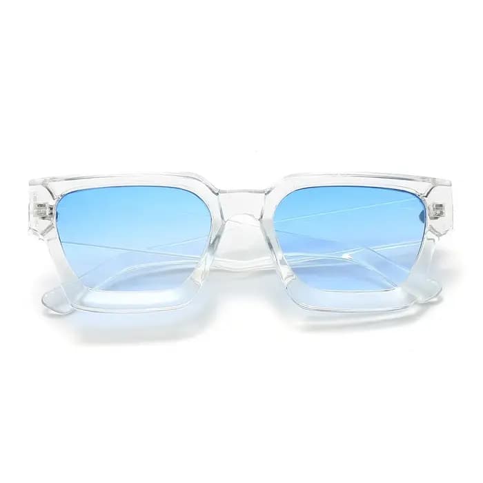 JNPCXI mode carré femmes luxe lunettes de soleil rétro dégradé bleu concepteur hommes tendance