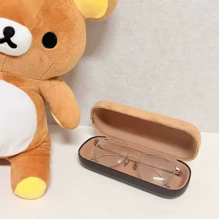 Étui à lunettes en peluche ours