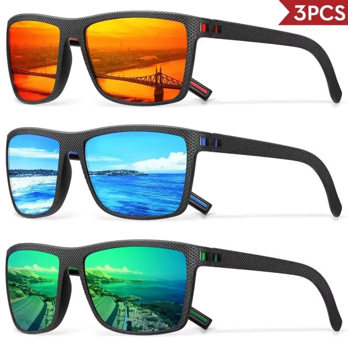3/4 pièces nouvelle boîte de créateur lunettes de soleil polarisées colorées pour hommes et femmes adaptées à la conduite pêche Sports de plein air UV400
