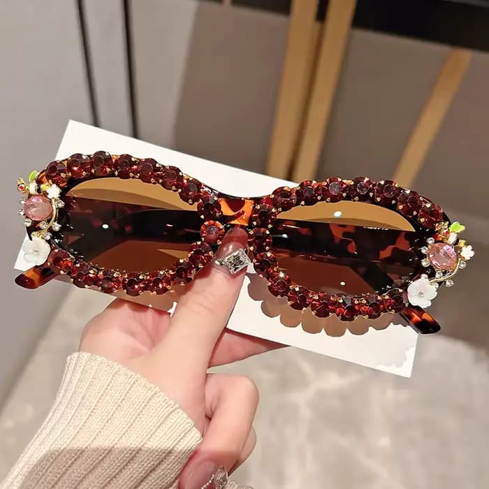 Lunettes de soleil ovales unisexes élégantes