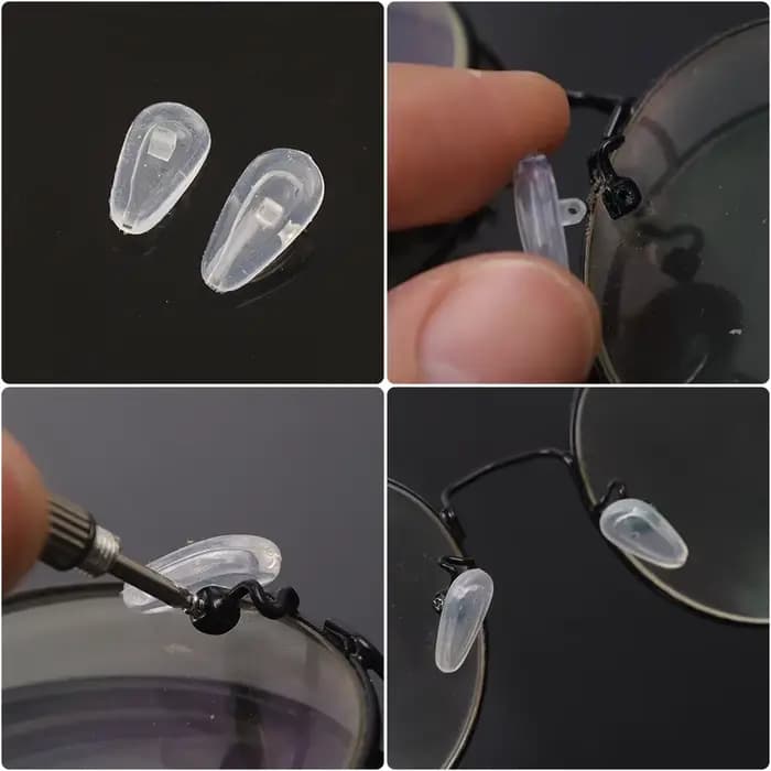Plaquettes de nez pour lunettes avec tournevis