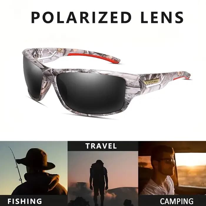 LOISRUBY lunettes de soleil de pêche polarisées hommes Camouflage conduite Sports de plein air cyclisme