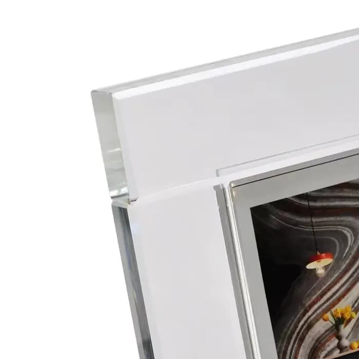 Cadre photo en cristal transparent, cube en verre, support de rangement pour photos, décorations de bureau, ornements décoratifs pour la maison
