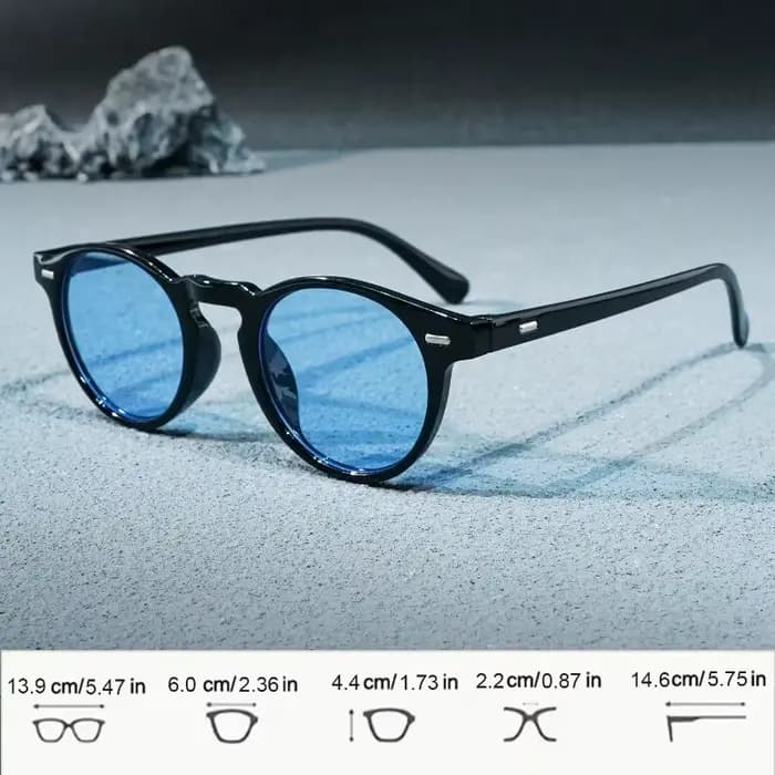 1 paire de lunettes rondes rétro unisexes