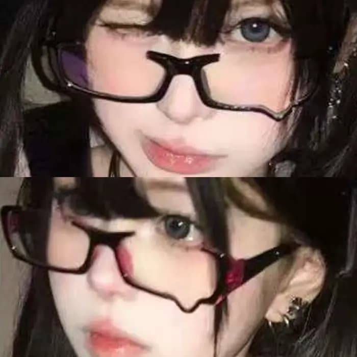 Lunettes demi-monture à la mode avec larmes