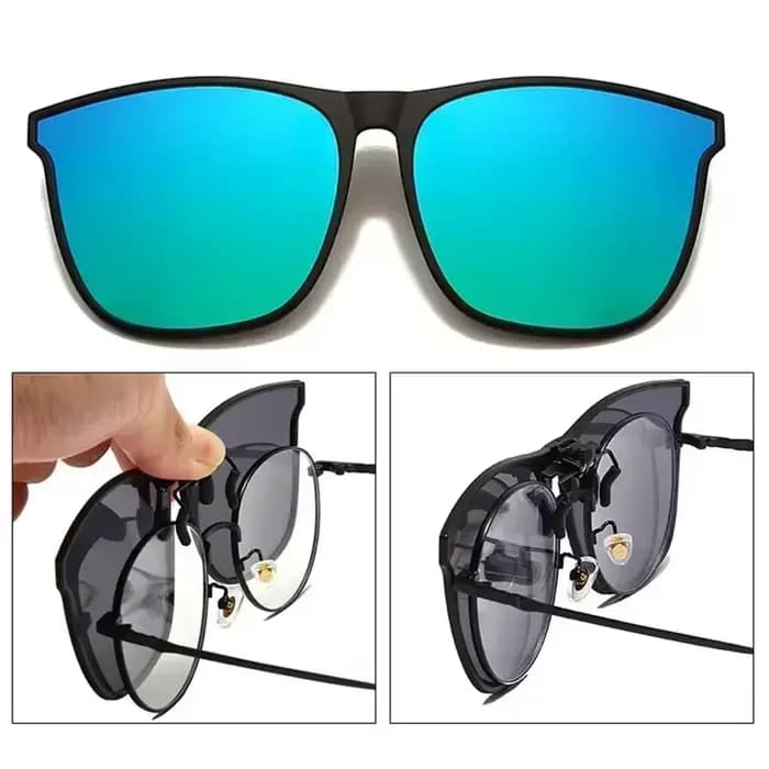 Lunettes de soleil polarisées à Clip pour hommes