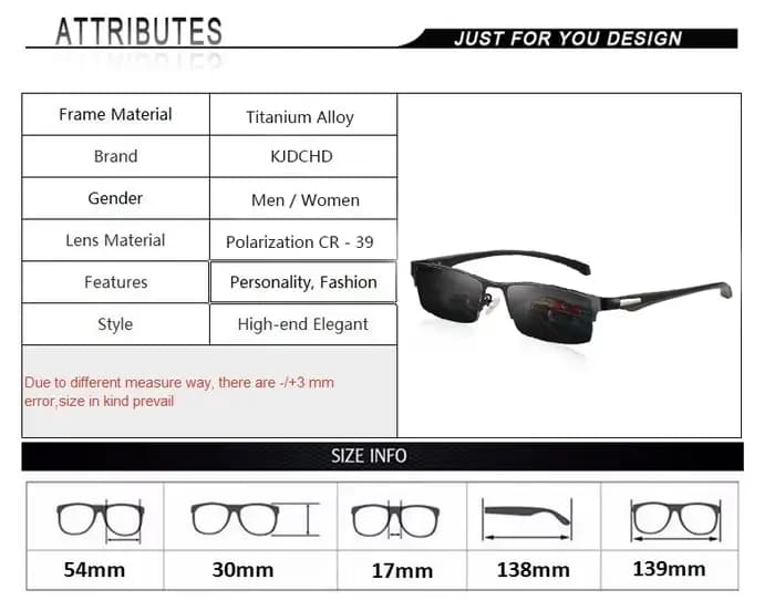 Lunettes de soleil polarisées carrées pour hommes