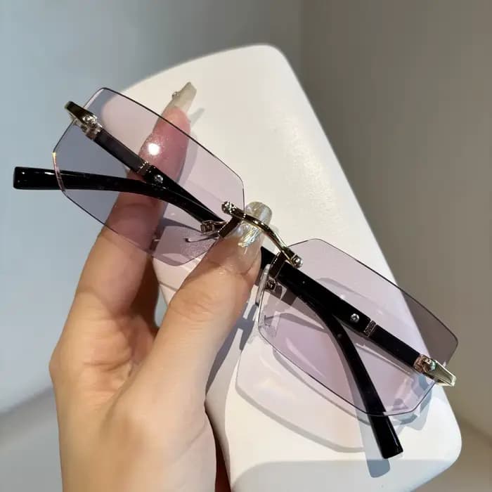 Lunettes de soleil sans monture couleur océan pour hommes et femmes