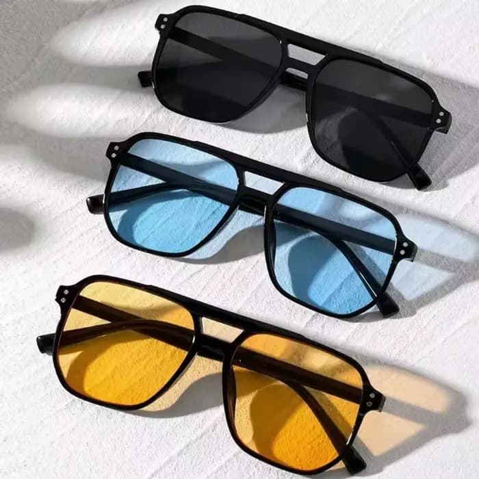 Lunettes de soleil carrées punk anti-UV