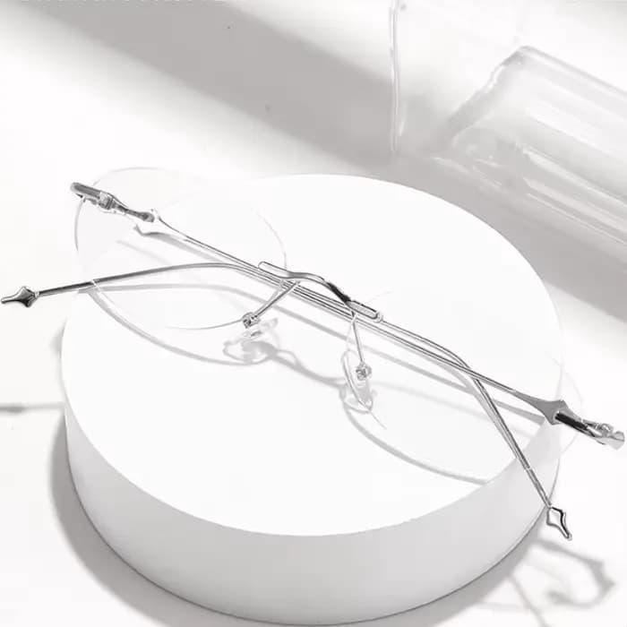 Lunettes optiques ovales sans bords pour femmes