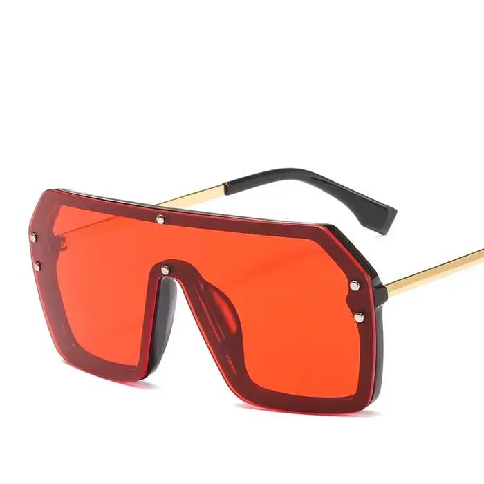 Lunettes de soleil carrées surdimensionnées rétro noires pour femmes