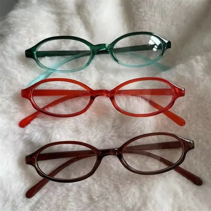Lunettes ovales rétro Y2K pour femmes